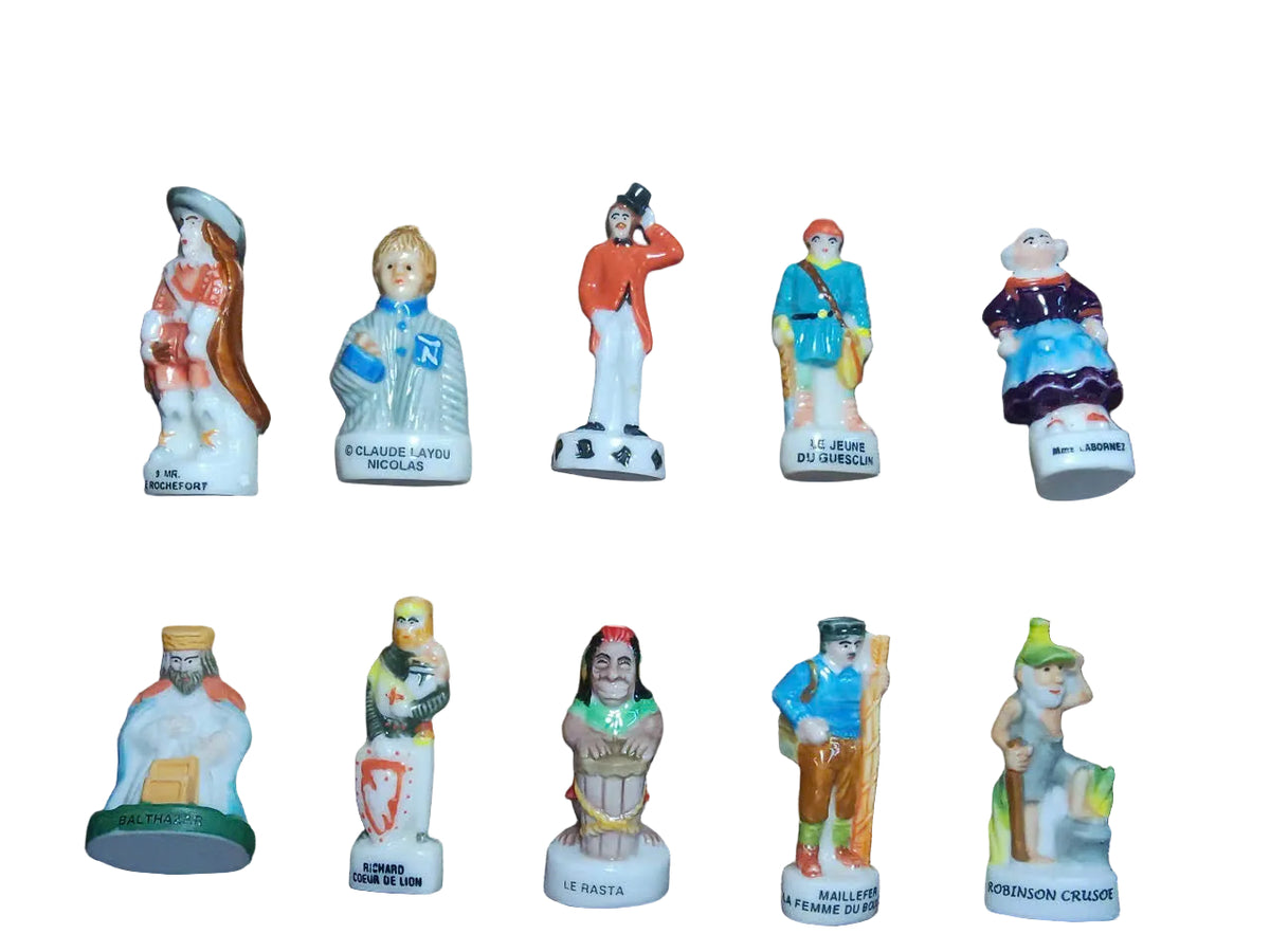 Legendary Heroes & Historical Figures Porcelain Fève – Single Piece | Hand-Painted Collectible Figurine