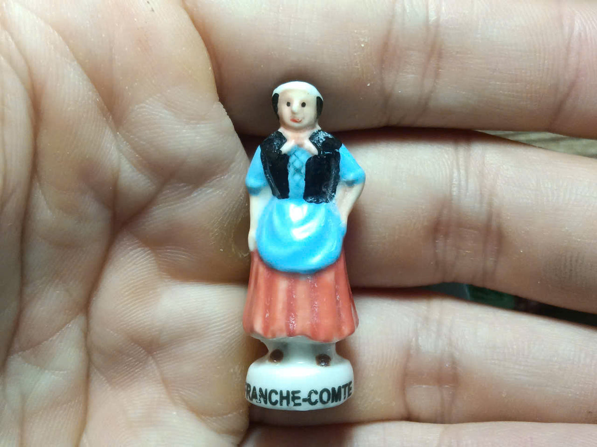 Iconic Women & French Heritage Porcelain Fève – Single Piece | Hand-Painted Collectible Figurine
