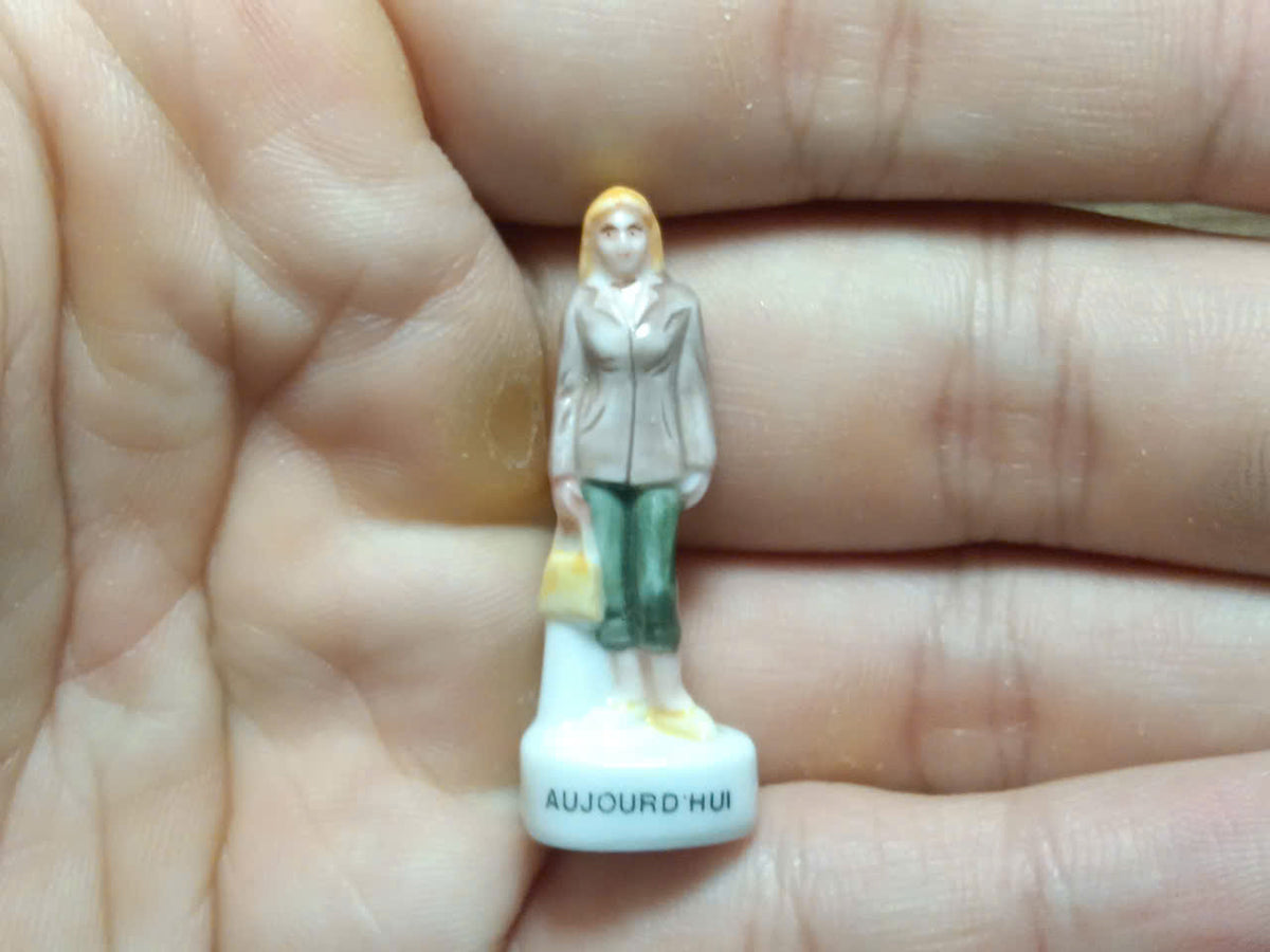 Iconic Women & French Heritage Porcelain Fève – Single Piece | Hand-Painted Collectible Figurine