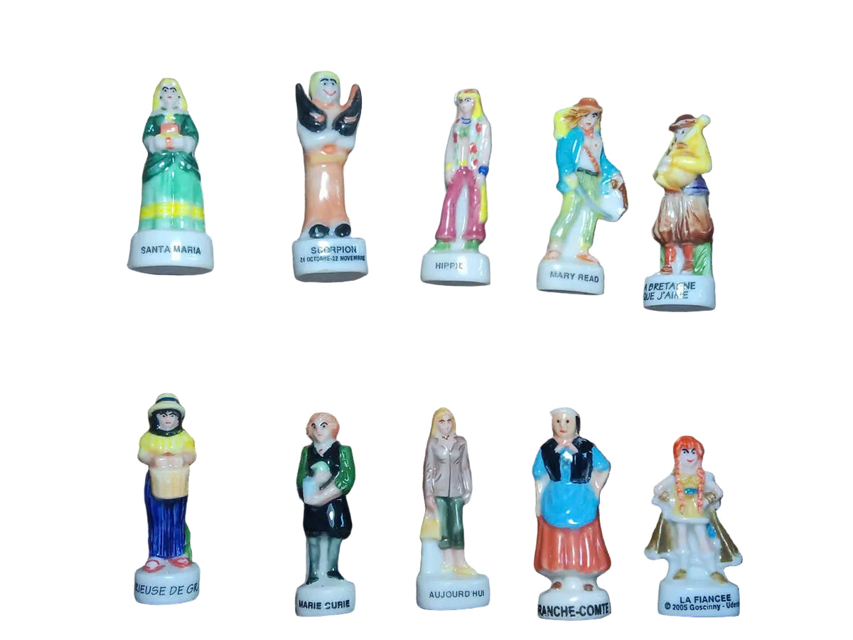 Iconic Women & French Heritage Porcelain Fève – Single Piece | Hand-Painted Collectible Figurine