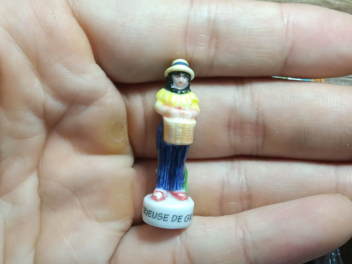 Iconic Women & French Heritage Porcelain Fève – Single Piece | Hand-Painted Collectible Figurine