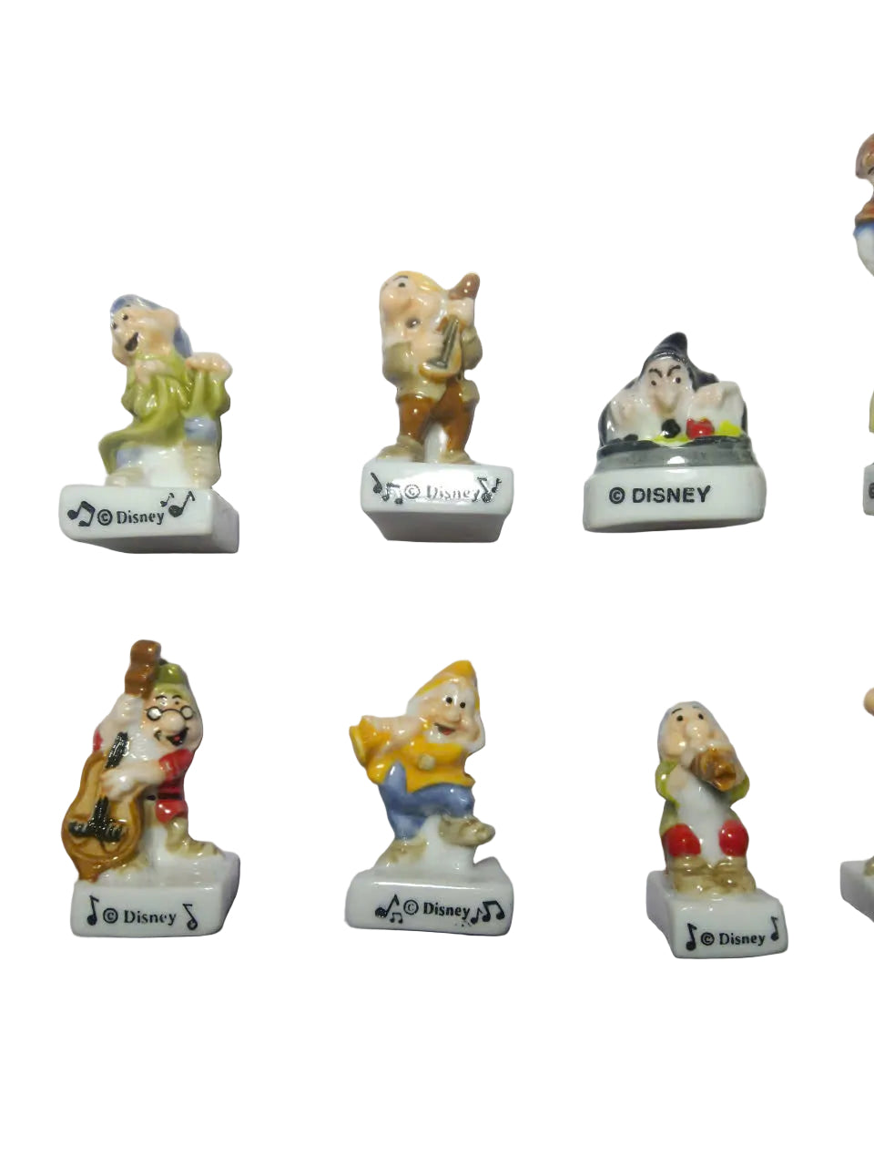 French Disney Snow White Seven Dwarfs feve set - group photo