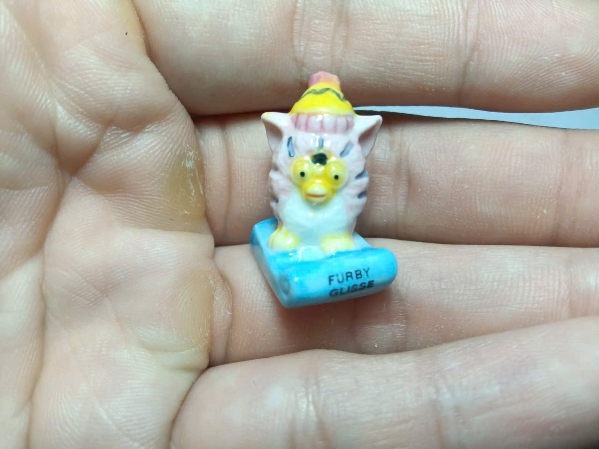 French Furby Beach Fève Set – Hand-Painted Porcelain Miniatures (6 Pieces)