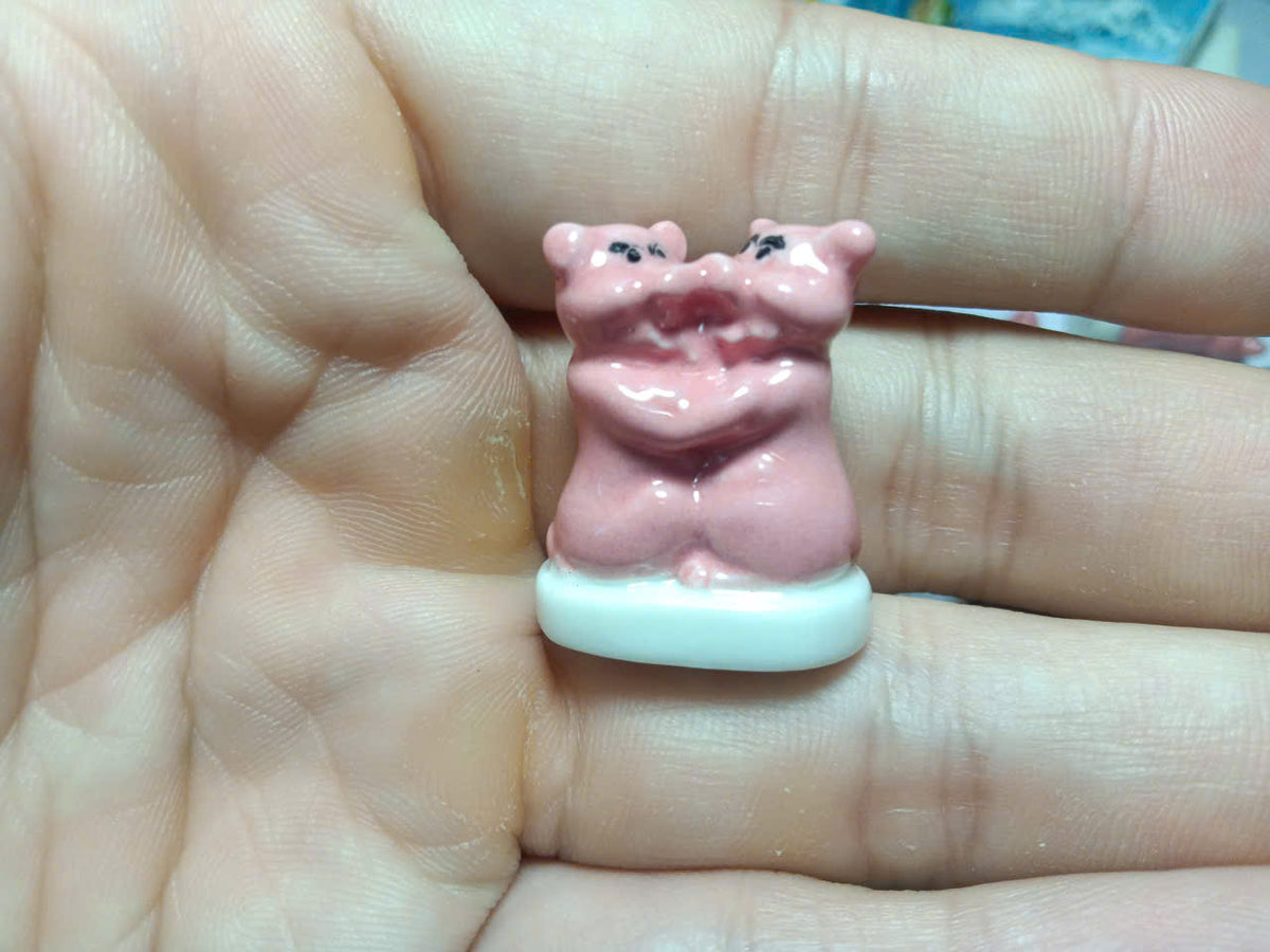 French Pink Pigs Fève Set – 4 Pieces
