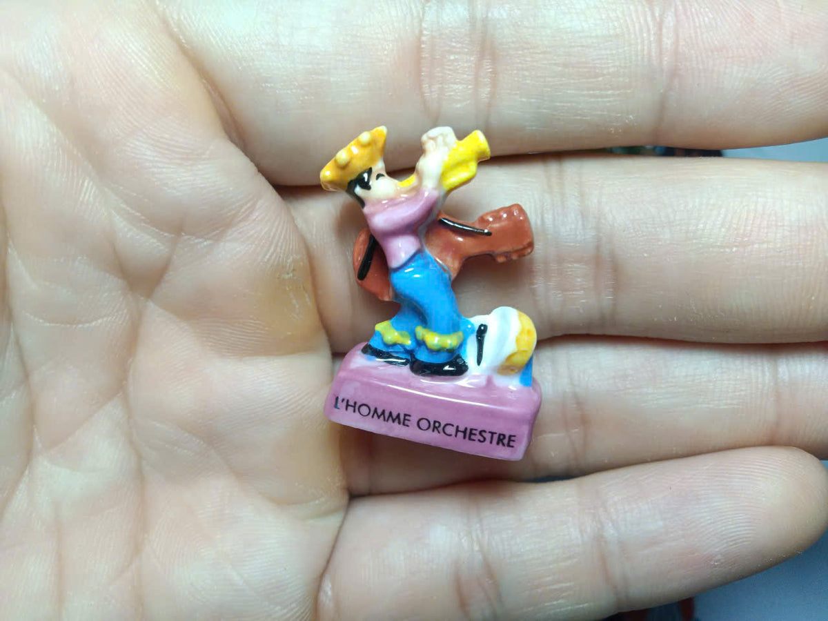 French Les Musiciens Feve Set - Hand-Painted Porcelain Musician Miniatures (8 Pieces)