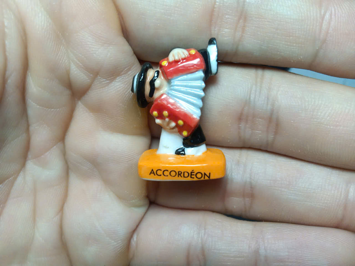 French Les Musiciens Feve Set - Hand-Painted Porcelain Musician Miniatures (8 Pieces)