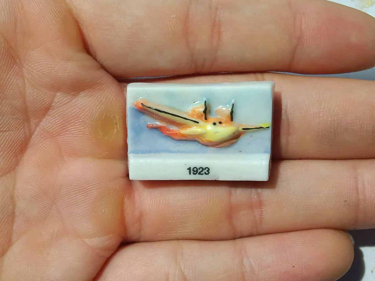 French Historic Aircraft Fève Set – Hand-Painted Porcelain Miniatures (3 Pieces)