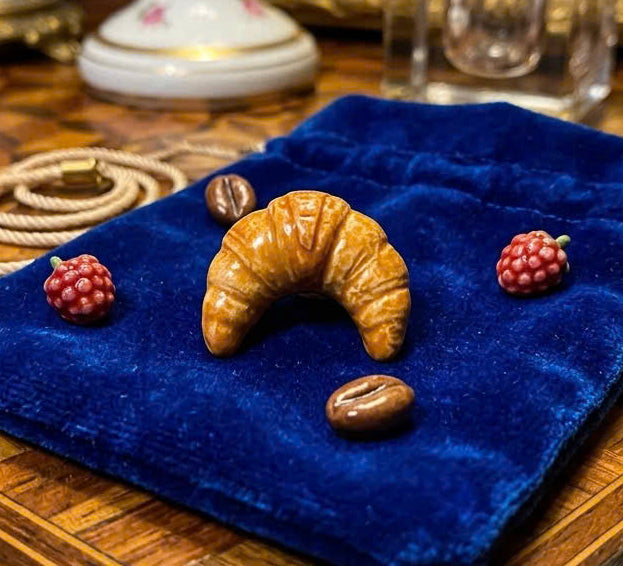 Miniature Croissant Fève – French Ceramic Collectible