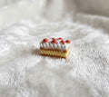 Red Berry Cream Cake Slice Fève – French Ceramic Miniature