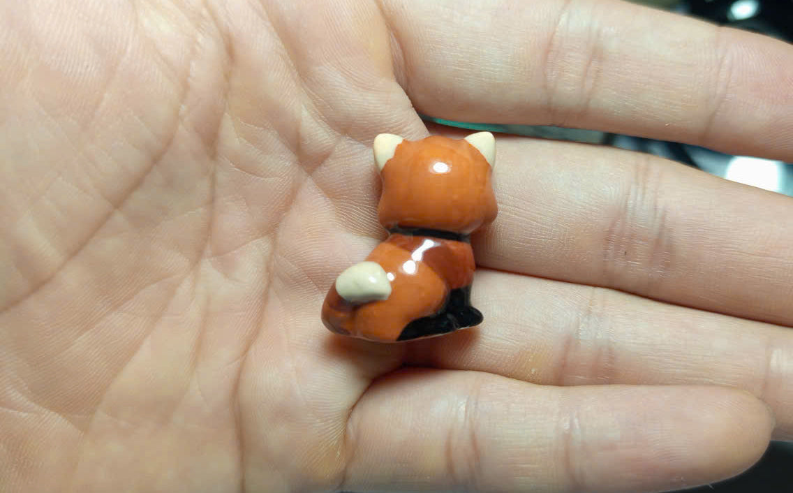 Red Panda Fève Miniature Figurine