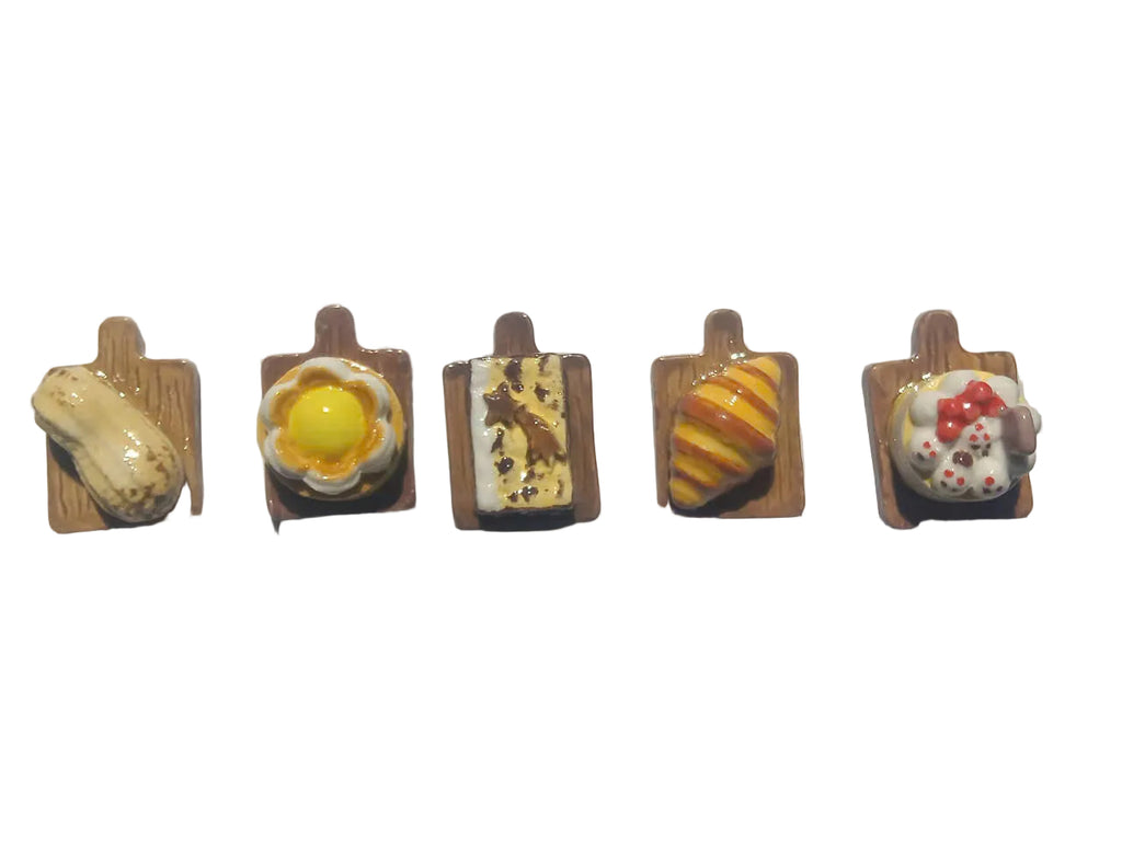 French Breakfast Food Fèves on Cutting Boards – Choose One