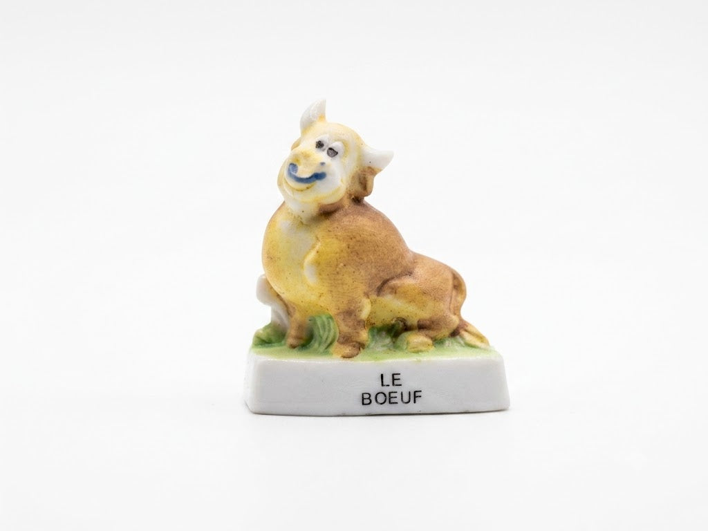 French Fève Miniature Porcelain Figurine – Individual Collectible Jungle Book Kaa, Marmotte, Le Train en Folie & La Brune Suisse Cow King Cake Charm