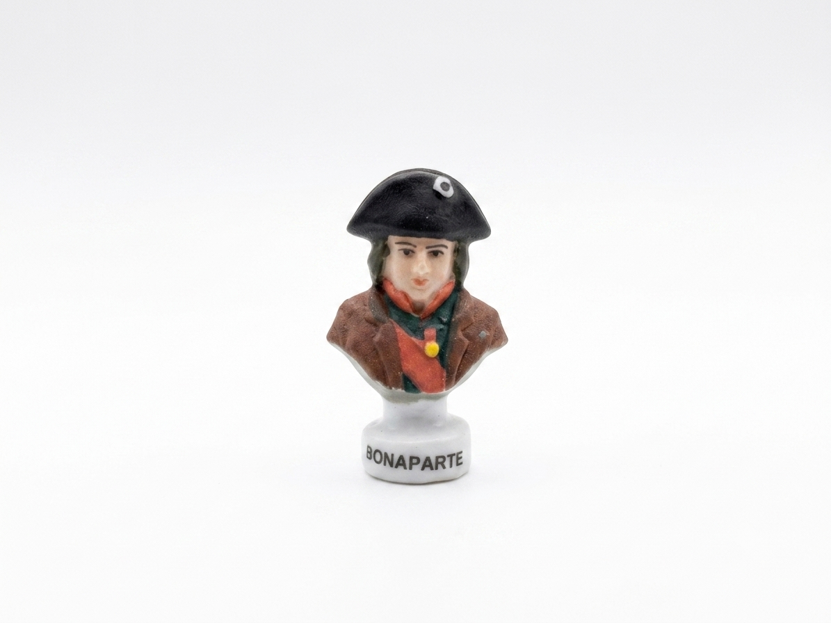 French Porcelain Fève Combo – Bonaparte & Wade Eiffel Tower | Set of 2 Miniature Figurines