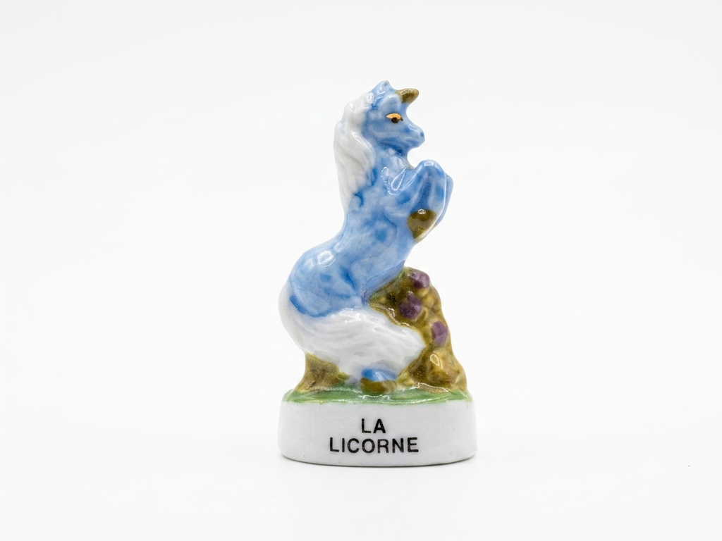French Fève Miniature Porcelain Figurine – Individual Collectible Arabian Horse, Norwegian Pony, Lucky Luke Jolly Jumper & Unicorn King Cake Charm