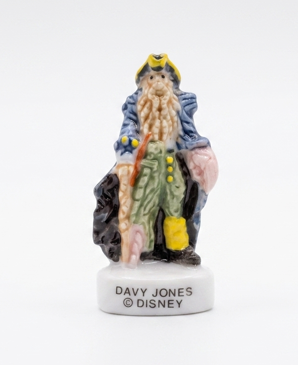 French Porcelain Fèves Vintage Pirates of the Caribbean Figurines – Miniature Ceramic Disney Charms Jack Sparrow Davy Jones Barbossa
