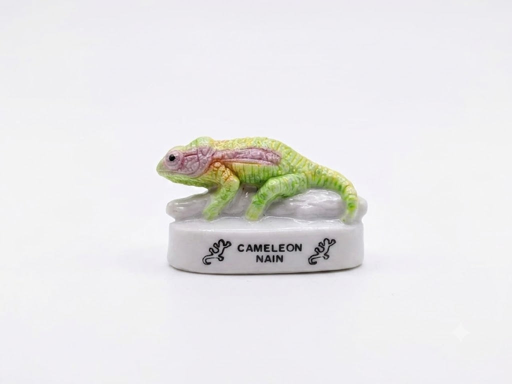 French Fève Miniature Porcelain Figurine – Individual Collectible Tiger, Wolf, Lizard & Snail King Cake Charm