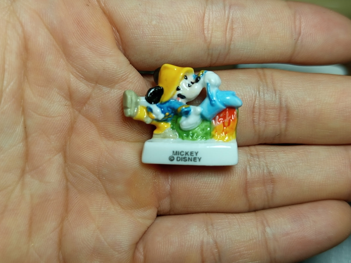 Set of 21 Mickey Mouse Fèves – French Miniature Porcelain Figurines