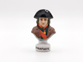 Vintage Miniature Napoleon Bonaparte Porcelain Bust | Hand-Painted Ceramic Historical Figurine
